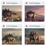 Summer Stegosaurus Background Bundle