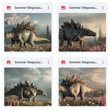 Summer Stegosaurus Background Bundle