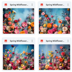 Ultimate Spring Wildflowers Portrait Background Bundle