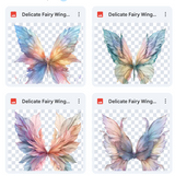 Magical Delicate Fairy Wings Overlays