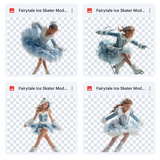 Magical Fairytale Ice Skating Model Overlays