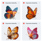 Magical Claymation Butterfly Overlays