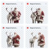 Magical Santa & Reindeer Model Overlays