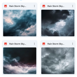 Magical Rain Storm Sky Overlays