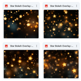 Magical Star Bokeh Overlays
