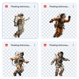 Magical Floating Astronaut Model Overlays