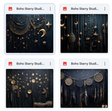 Boho Starry Studio Background Bundle