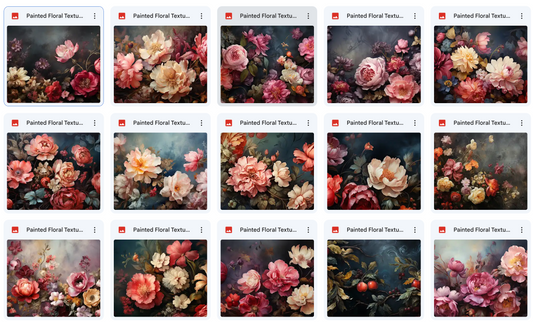 Grand Painted Floral Textures Bundle - Meg Bitton Productions