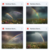 Rainbow Storm Background Bundle