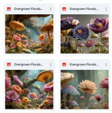 Overgrown Florals Background Bundle