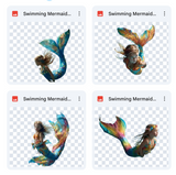 Magical Swimming Mermaid Model Overlays