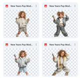 Magical New Years Pop Model Overlays
