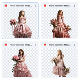Magical Floral Valentine Model Overlays