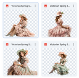 Magical Victorian Spring Sitting Model Overlays