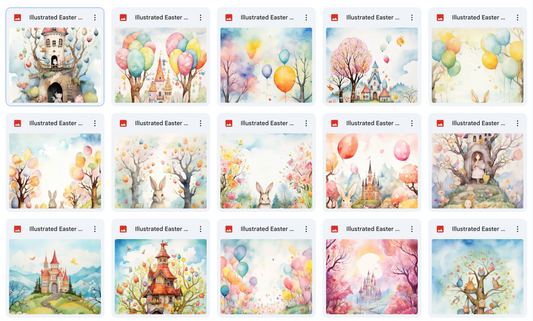 Illustrated Easter Greeting Cards Pack