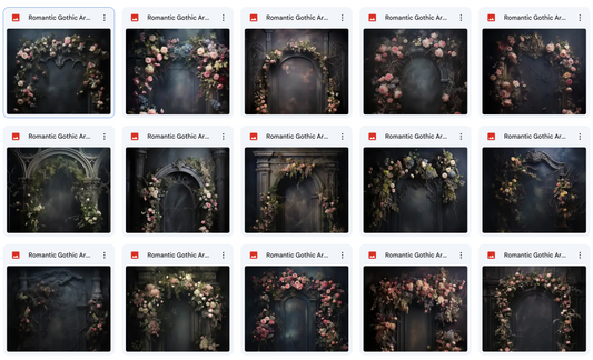 Ultimate Romantic Gothic Arches Background Bundle - Meg Bitton Productions