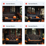 Harvest Bench Background Bundle