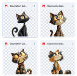 Magical Claymation Cat Overlays