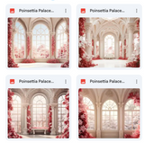 Poinsettia Palace Background Bundle