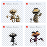 Magical Halloween Monster Overlays