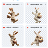 Magical Dancing Easter Bunny Overlays