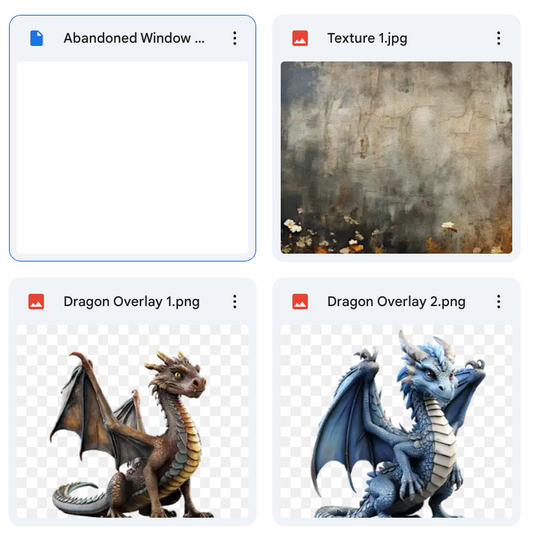 Dragon Friend Background, Overlay, Texture & Brush Kit