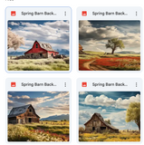 Spring Barn Background Bundle