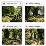 Spring Trail Background Bundle