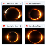 Magical Warm Spring Ring Flare Overlays