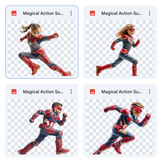 Magical Action Super Hero Model Overlays