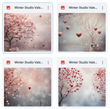 Winter Studio Valentine Background Bundle