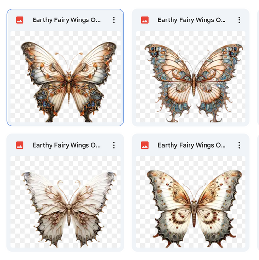 Magical Earthy Fairy Wings Overlays