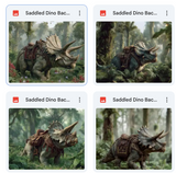 Saddled Dino Background Bundle