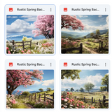 Rustic Spring Background Bundle
