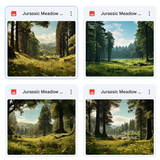 Jurassic Meadow Background Bundle