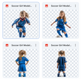 Magical Soccer Girl Model Overlays
