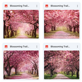 Blossoming Trail Background Bundle