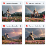 Rainbow Castle Background Bundle