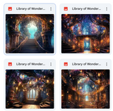 Library of Wonders Background Bundle
