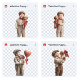 Magical Valentine Puppy Model Overlays