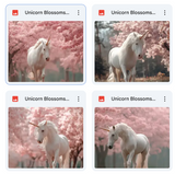 Unicorn Blossoms Background Bundle