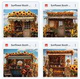 Sunflower Booth Background Bundle