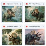 Triceratops Friend Background Bundle