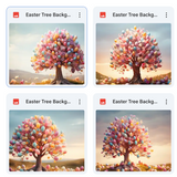 Easter Tree Background Bundle