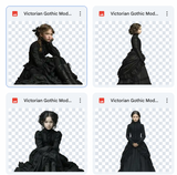 Magical Victorian Gothic Model Overlays