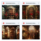 Enchanted Library Background Bundle