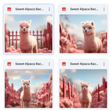 Sweet Alpaca Background Bundle