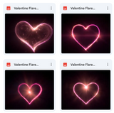 Magical Valentine Light Flare Overlays