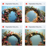 Claymation Fairy Arch Background Bundle