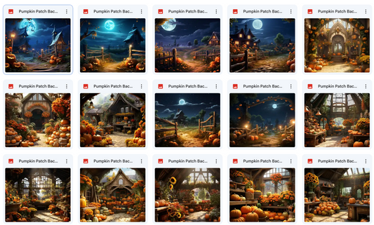 Ultimate Pumpkin Patch Background Bundle - Meg Bitton Productions